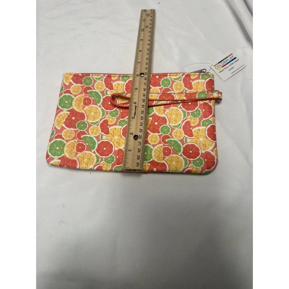 zipper pouch citrus fruit lemon lime makeup bag‎